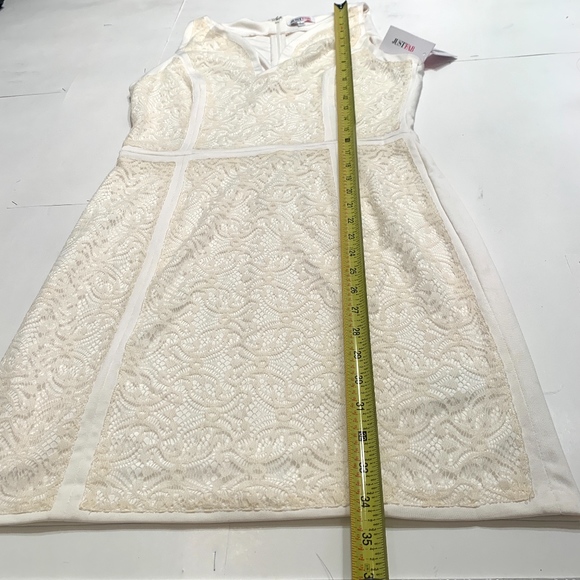 Just Fab Cream Paneled Dress - Picture 6 of 7